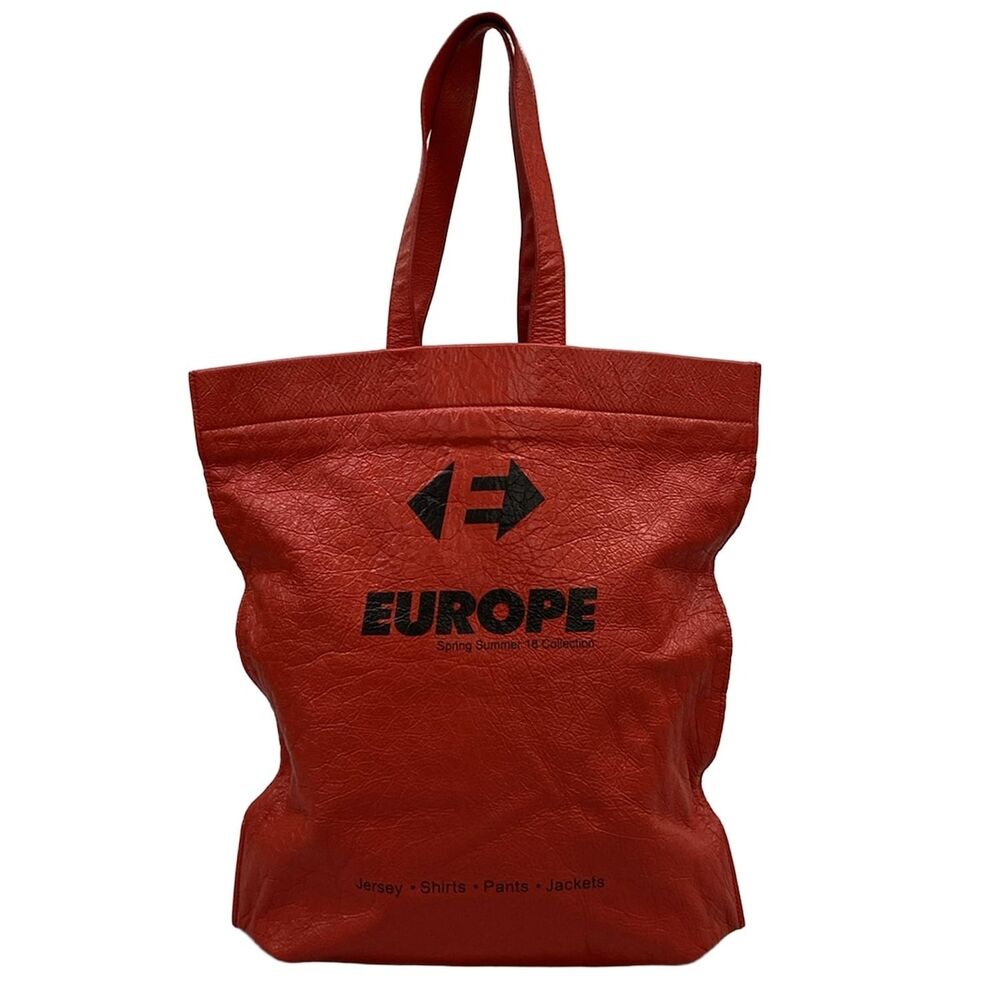 Balenciaga Supermarket Shopper L Tote Bag 508454 Red Black